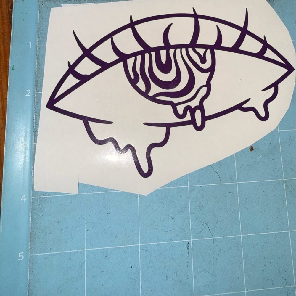 Purple Dripping Eye Sticker